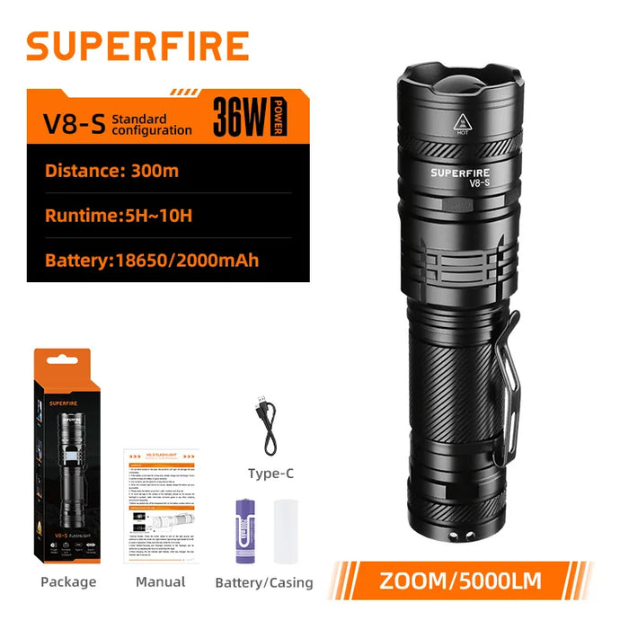 Multi-function Tactical 3x LED Flashlight