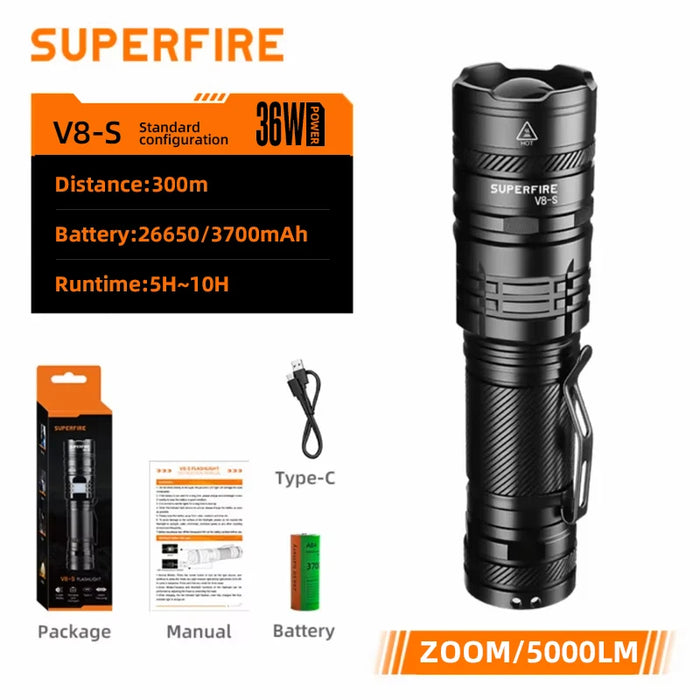 Multi-function Tactical 3x LED Flashlight