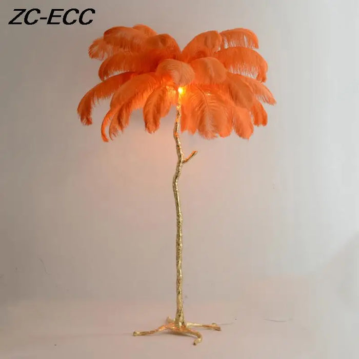 Modern Luxury Ostrich Feather LED Floor Lamp