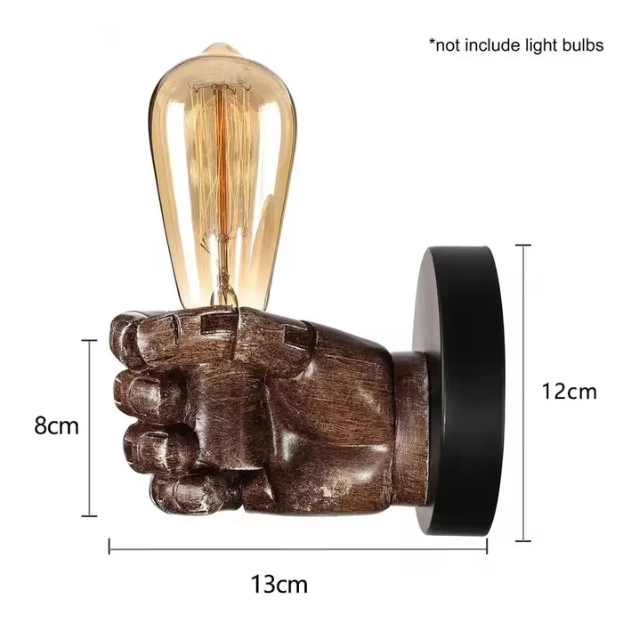 Classical Resin Fist Wall Lamp